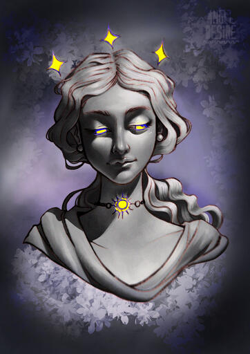 Mizutara Mizutara logo – fantasy art brand by illustrator specializing in magical creatures, mermaids, witches, demons, and fairies in a whimsical enchanted style